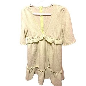 Lime Green Ruffled Baby Doll Dress. Size Medium. Worn Once